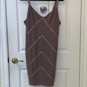 Mini dress with little hoop rings